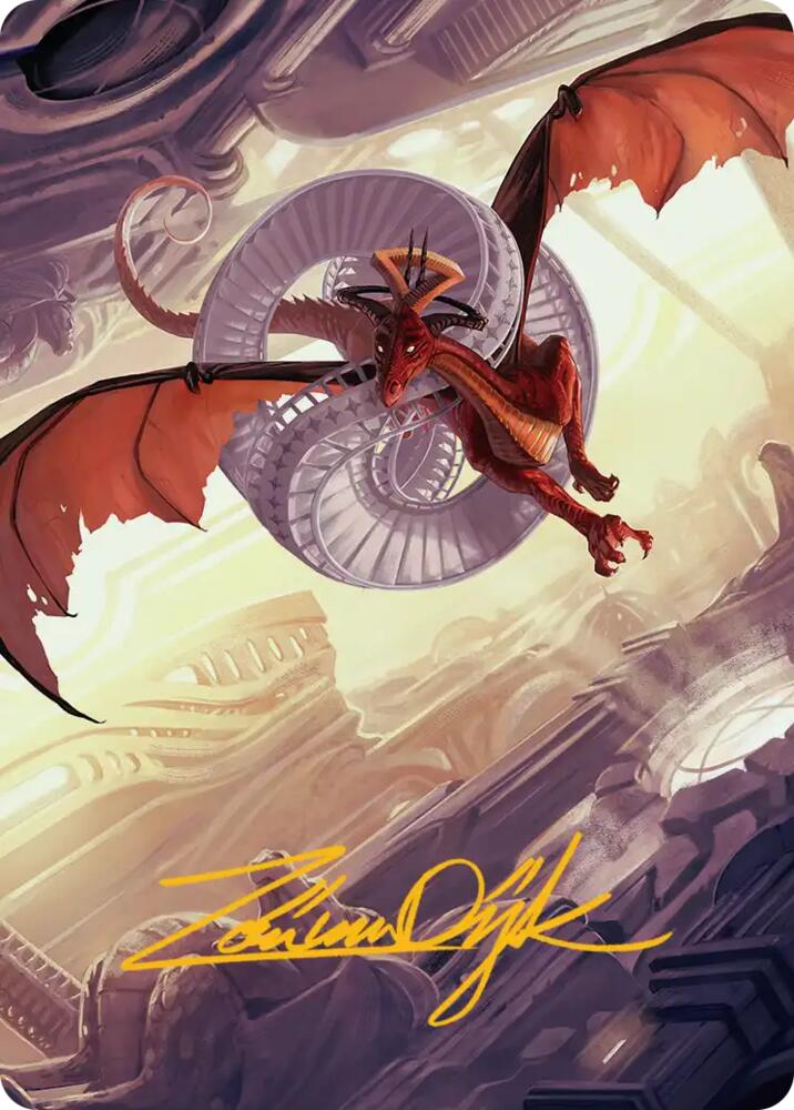 Draconic Visitor Art Card (Gold-Stamped Signature) card image