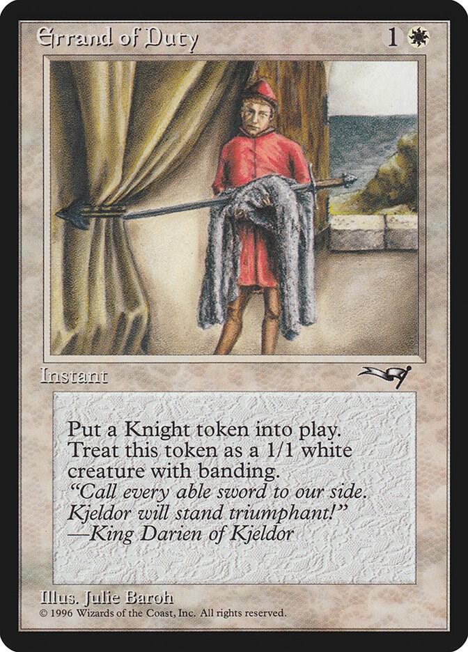 Errand of Duty (Page Holding Sword) card image