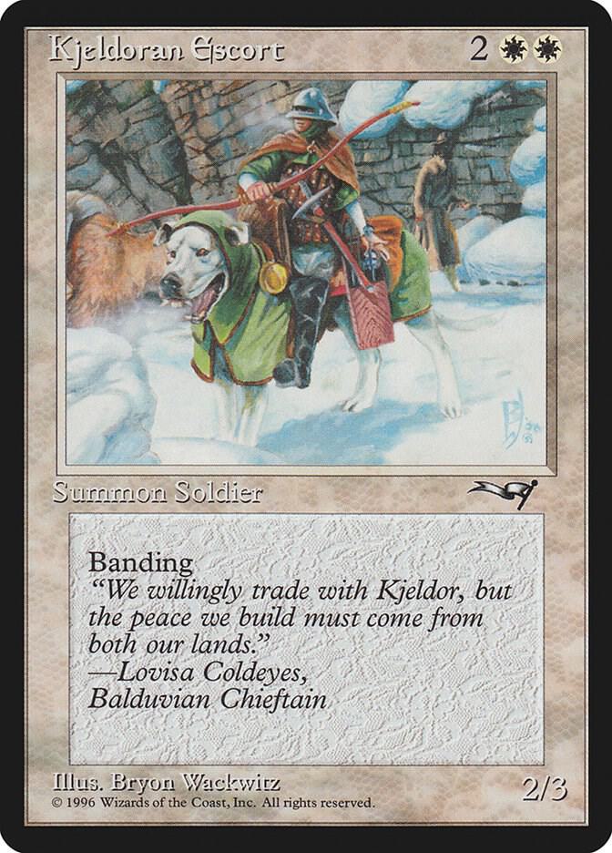 Kjeldoran Escort (Green Blanketed Dog) card image