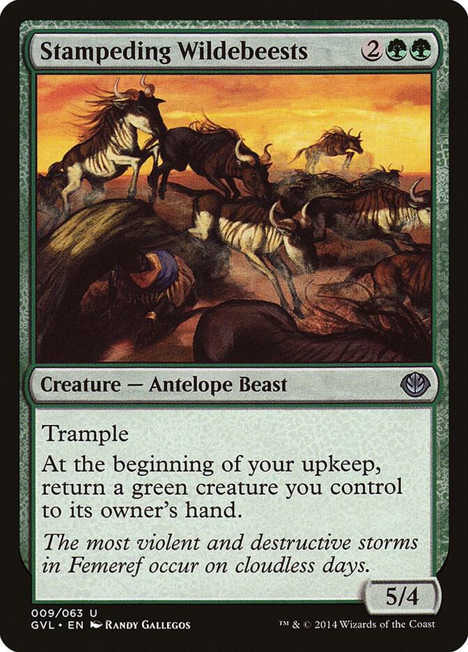 Stampeding Wildebeests card image