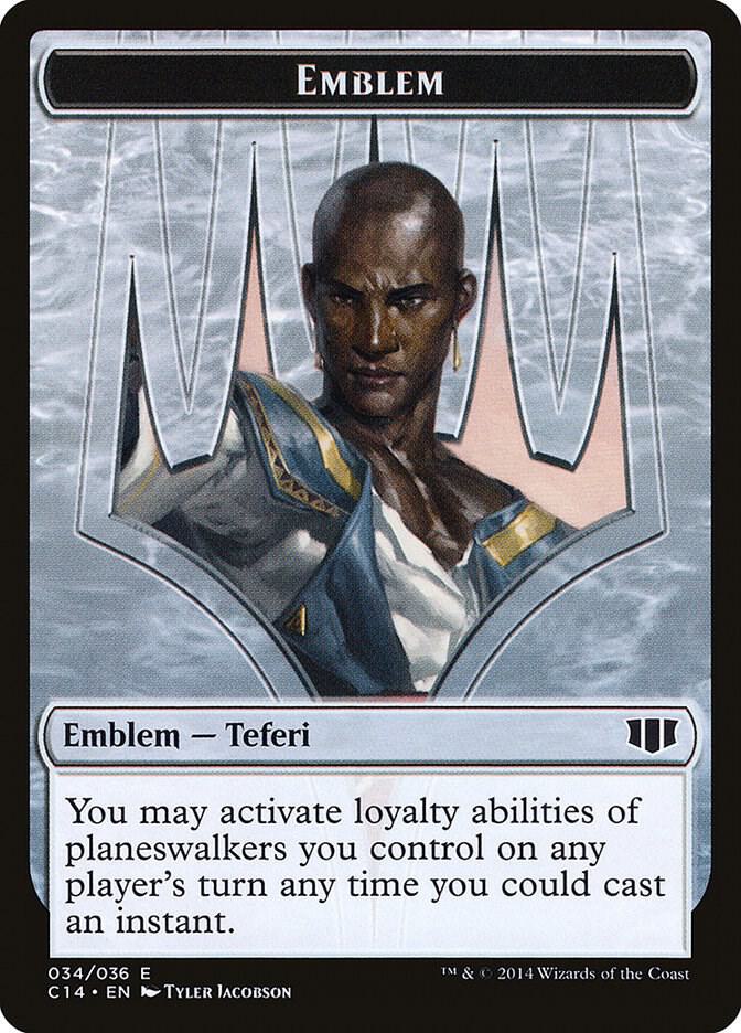 Emblem - Teferi, Temporal Archmage // Zombie (011) Double-Sided Token card image