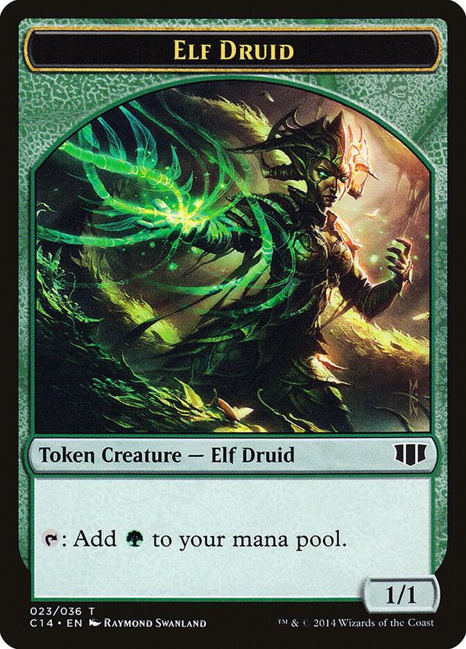 Elf Druid // Beast (020) Double-Sided Token card image