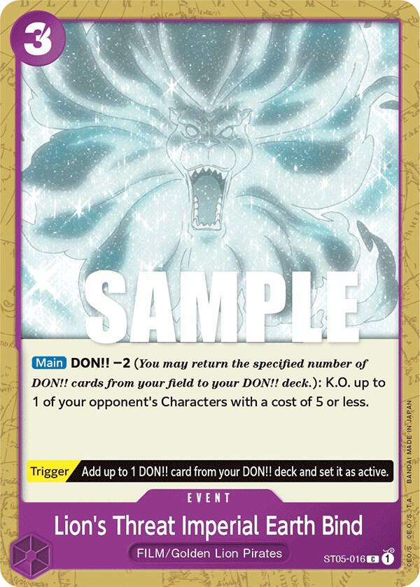 Lion's Threat Imperial Earth Bind card image