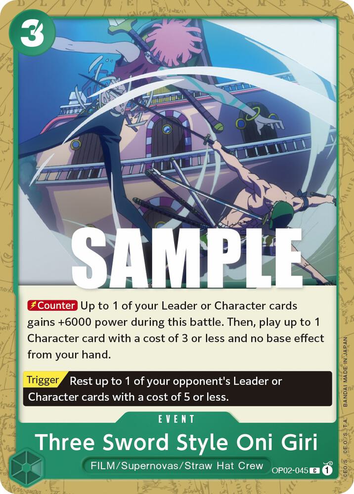 Three Sword Style Oni Giri card image