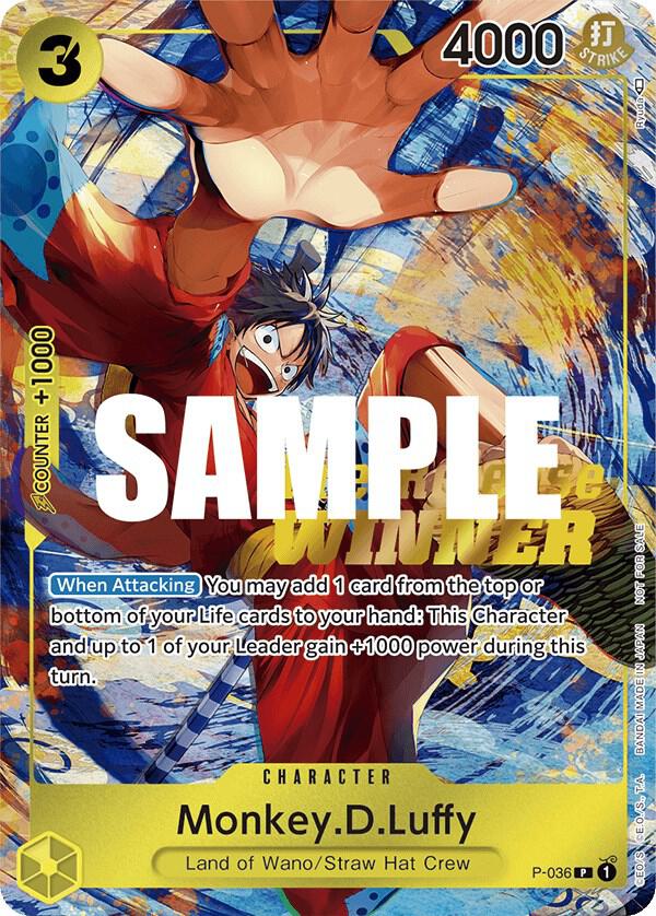 Monkey.D.Luffy (Pre-Release Tournament) (Winner) card image
