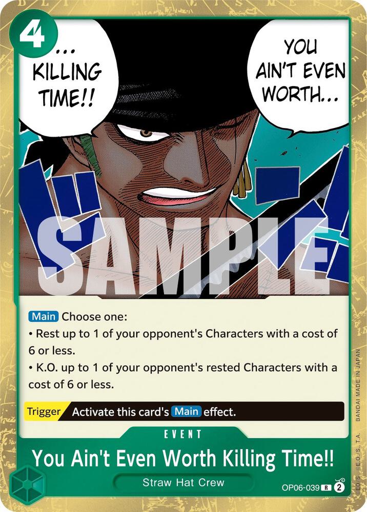 You Ain't Even Worth Killing Time!! card image