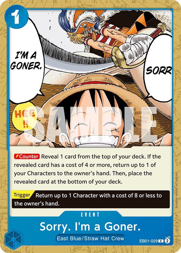 Sorry. I'm a Goner. card image