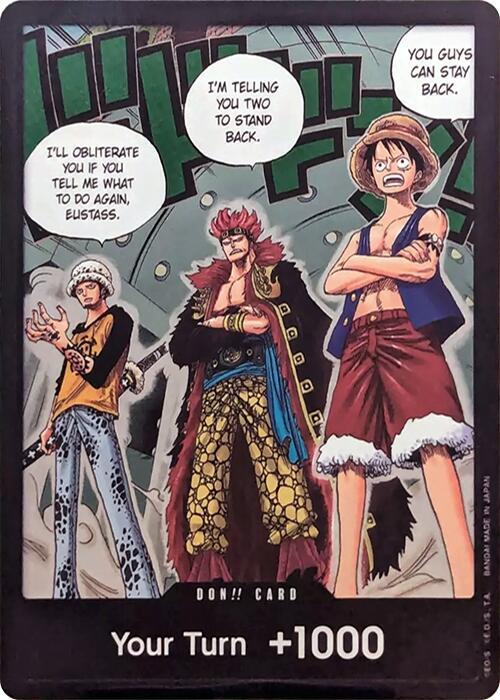 DON!! Card (Trafalgar Law, Eustass Kid and Monkey.D.Luffy) (Double Pack Set Vol. 4) card image