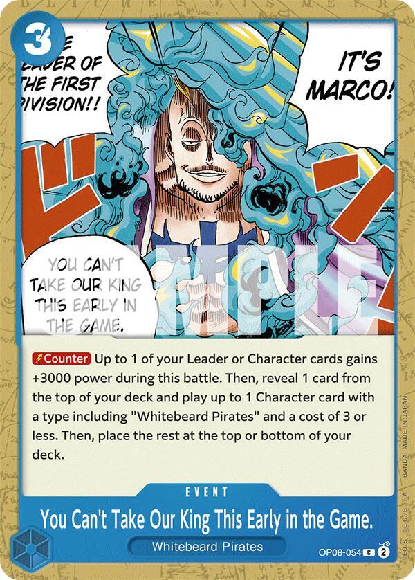You Can't Take Our King This Early in the Game. card image