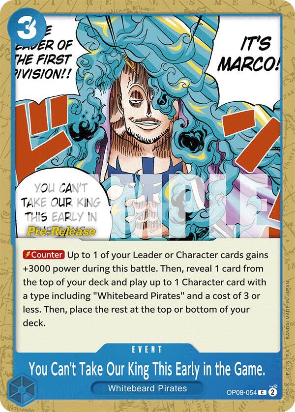 You Can't Take Our King This Early in the Game. card image