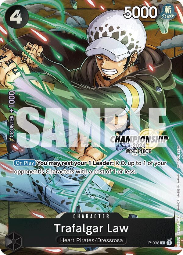 Trafalgar Law - P-038 (CS 2024 Event Pack Finalist) card image
