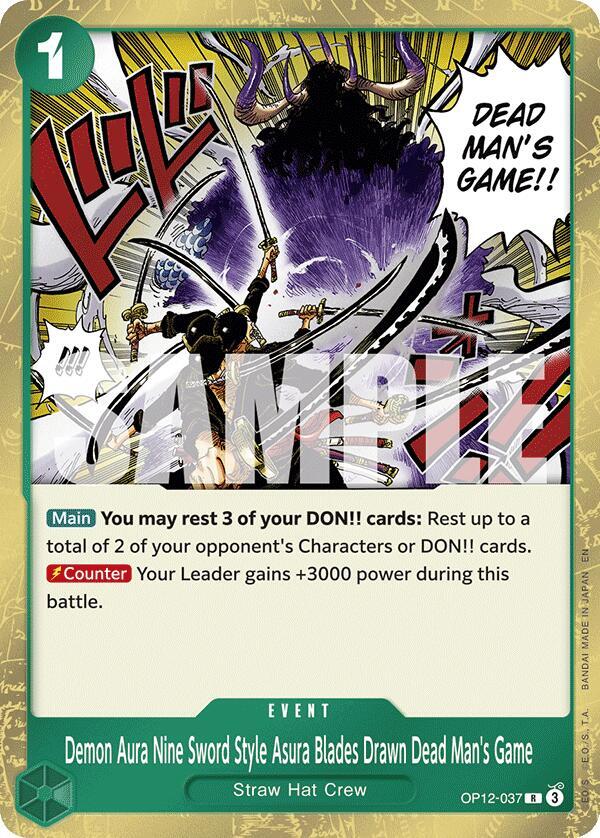 Demon Aura Nine Sword Style Asura Blades Drawn Dead Man's Game card image