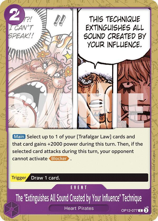 The "Extinguishes All Sound Created by Your Influence" Technique card image