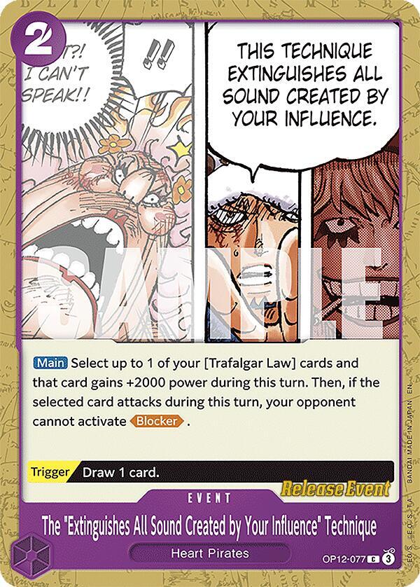 The "Extinguishes All Sound Created by Your Influence" Technique card image