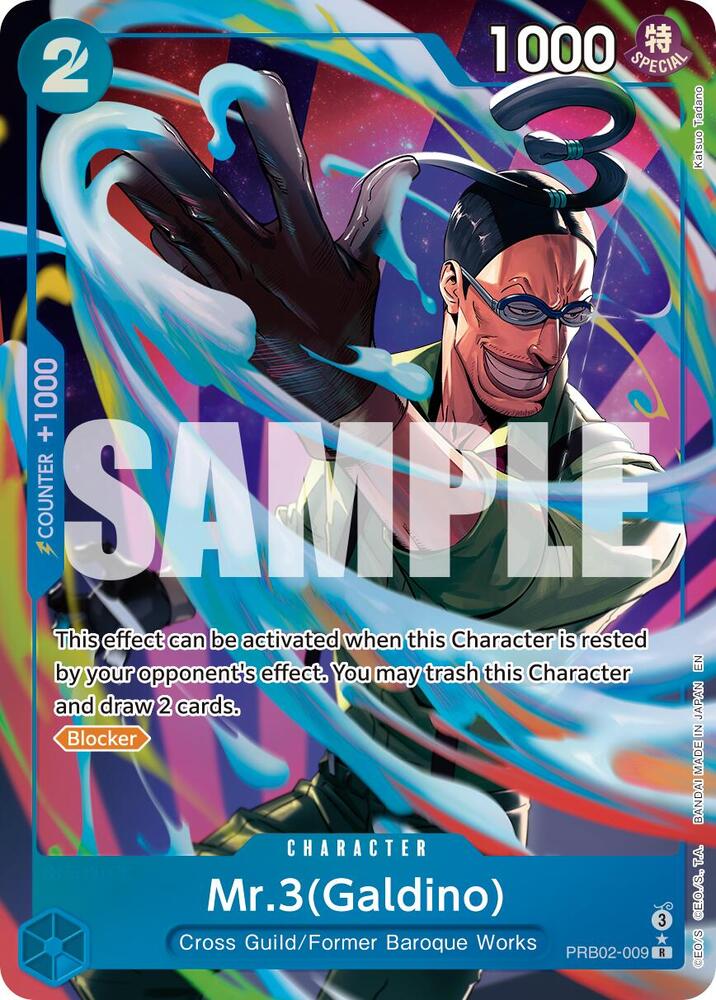 Mr.3(Galdino) - PRB02-009 (Alternate Art) card image