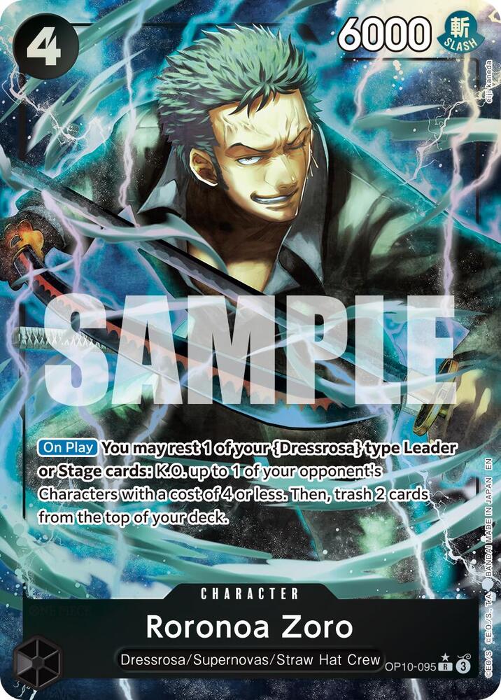 Roronoa Zoro - OP10-095 (Alternate Art) card image