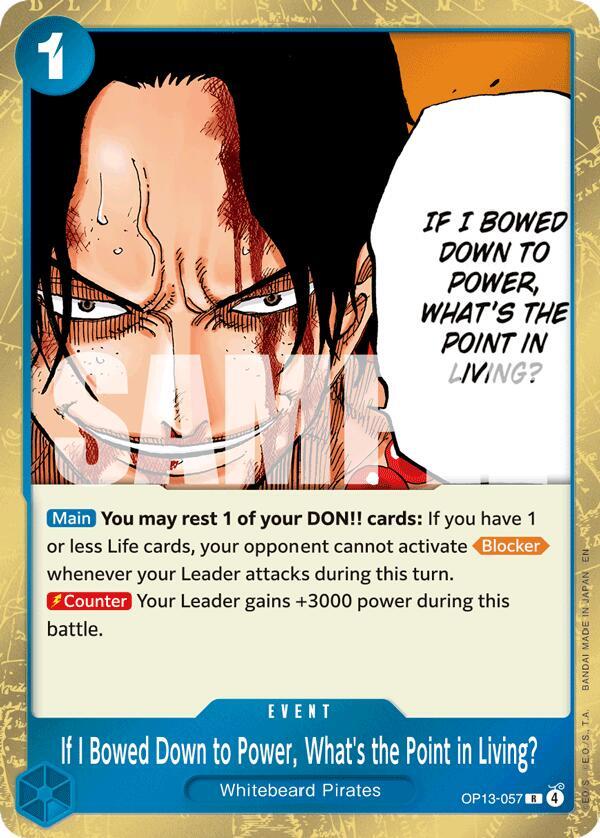 If I Bowed Down to Power, What's the Point in Living? card image