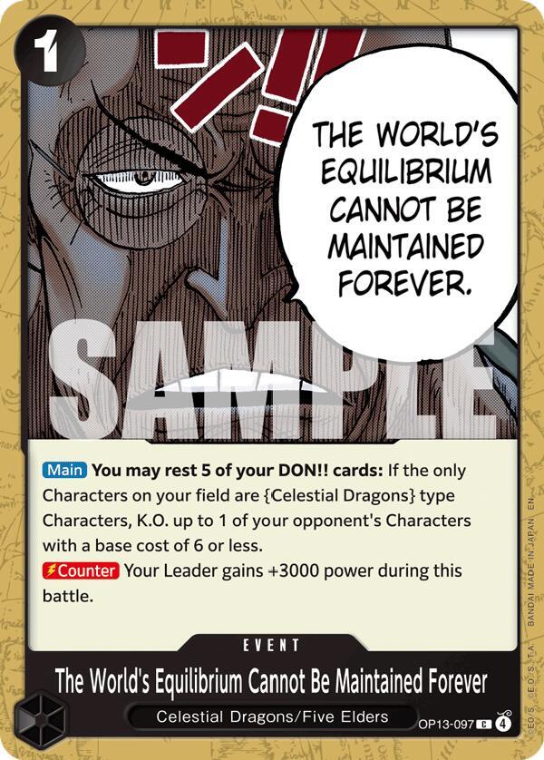 The World's Equilibrium Cannot Be Maintained Forever card image