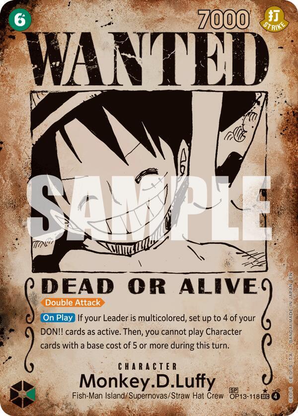 Monkey.D.Luffy (118) (Wanted Poster) card image