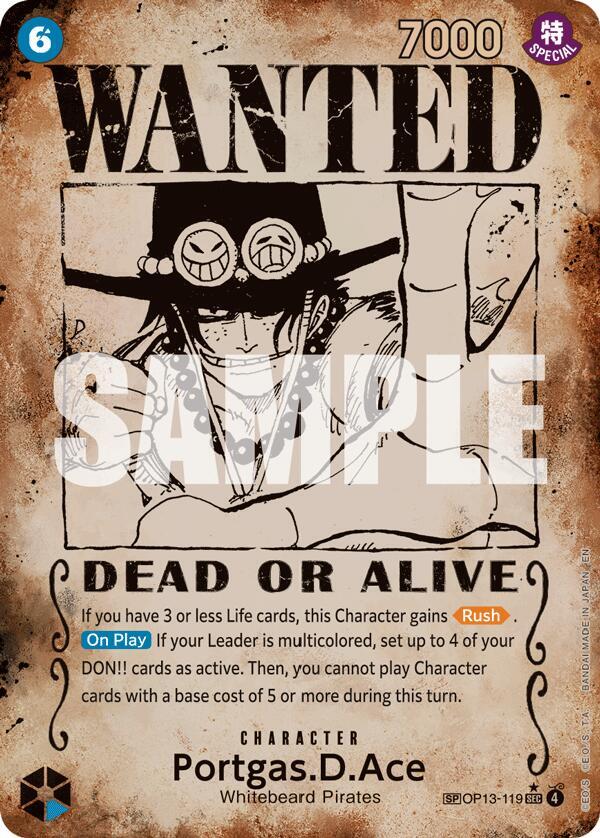 Portgas.D.Ace (119) (Wanted Poster) card image