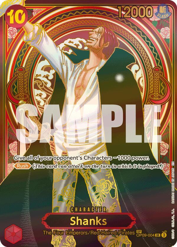 Shanks - OP09-004 (SP) (Gold) card image