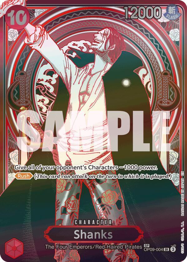 Shanks - OP09-004 (SP) (Silver) card image