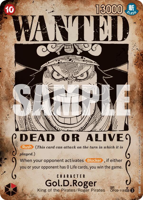 Gol.D.Roger - OP09-118 (SP) (Wanted Poster) card image