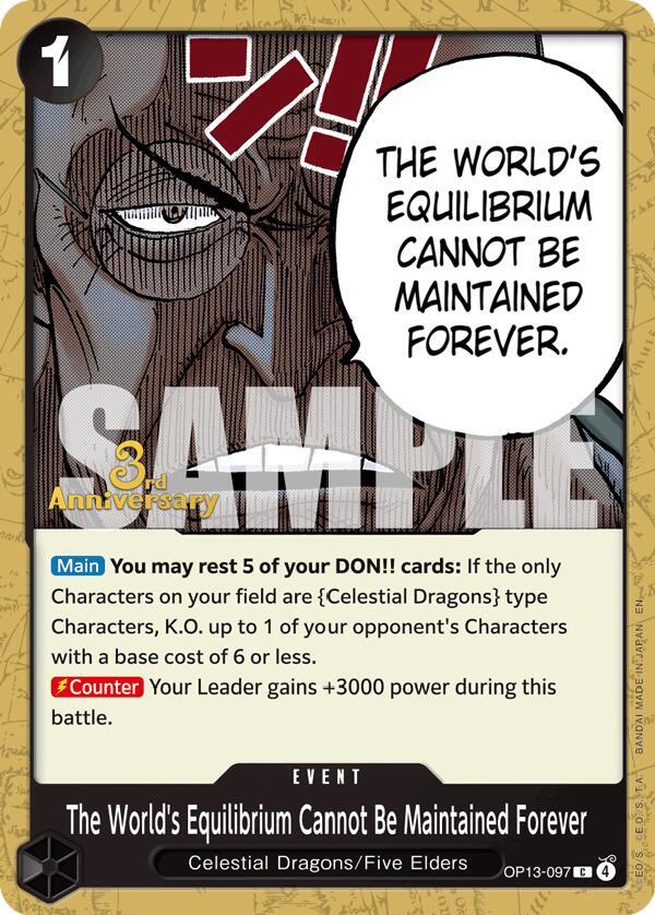 The World's Equilibrium Cannot Be Maintained Forever card image