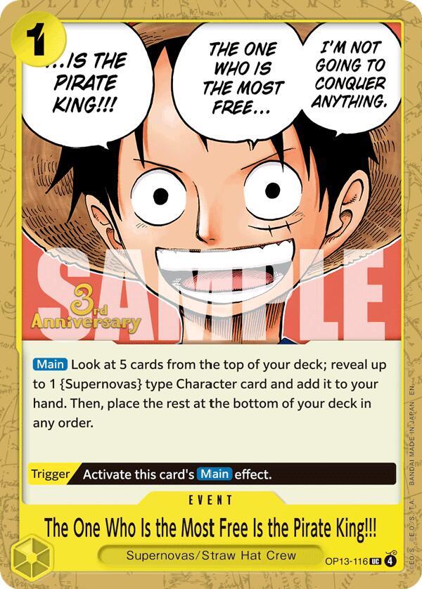 The One Who Is the Most Free Is the Pirate King!!! card image