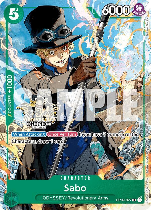 Sabo - OP09-027 (3rd Anniversary Tournament 3 Brothers Pack) card image