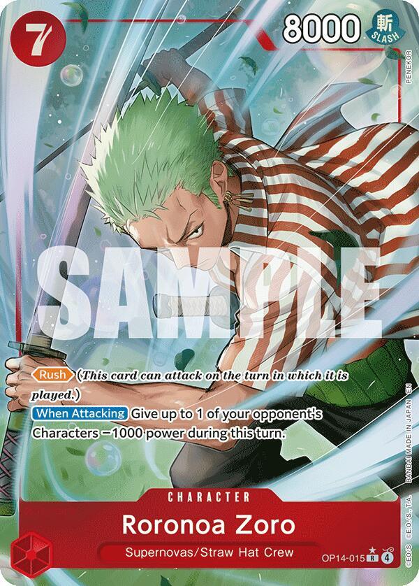 Roronoa Zoro - OP14-015 (Alternate Art) card image