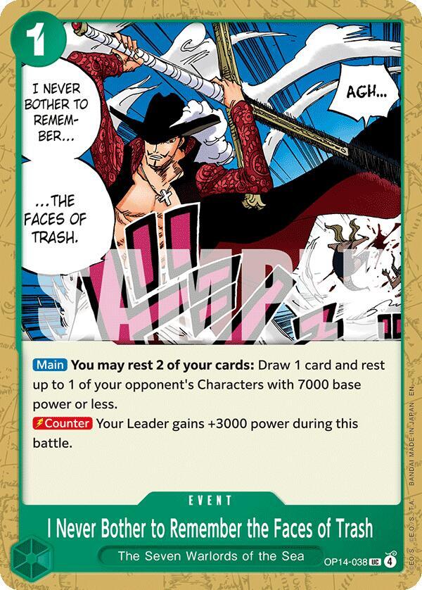 I Never Bother to Remember the Faces of Trash card image