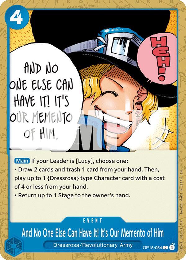 And No One Else Can Have It! It's Our Memento of Him card image