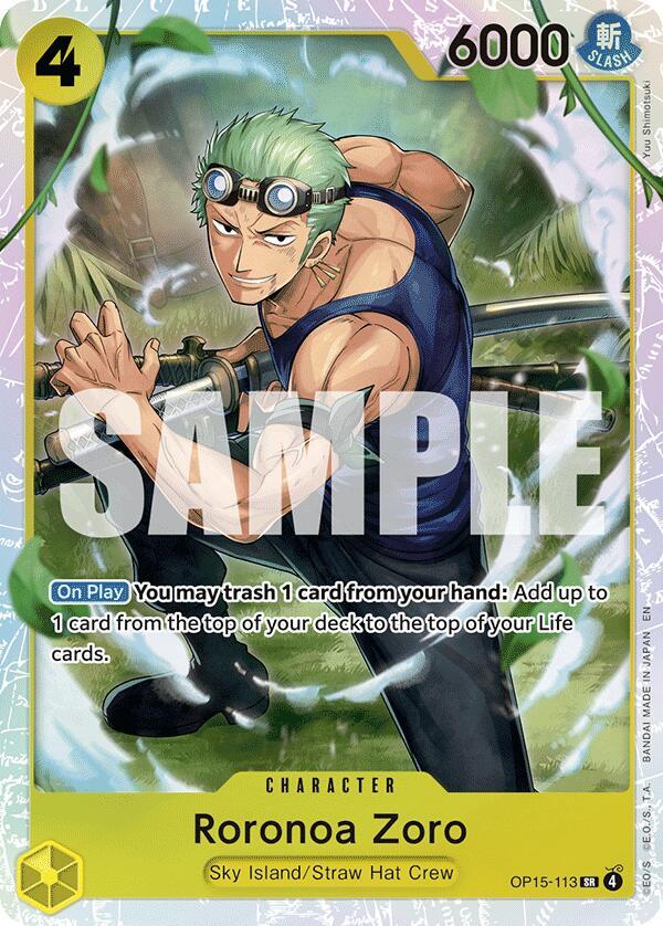 Roronoa Zoro (OP15-113) card image