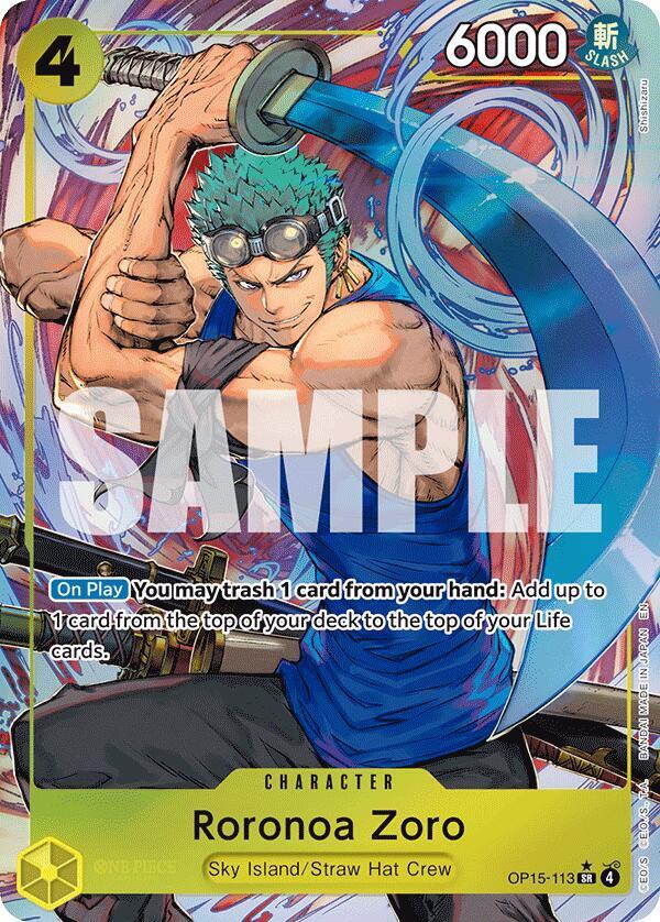 Roronoa Zoro (OP15-113) (Alternate Art) card image