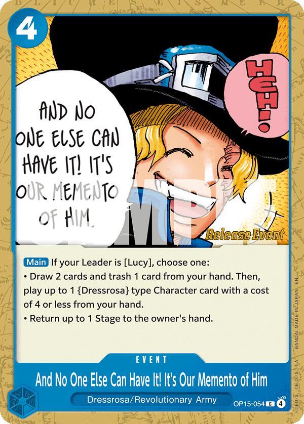 And No One Else Can Have It! It's Our Memento of Him card image
