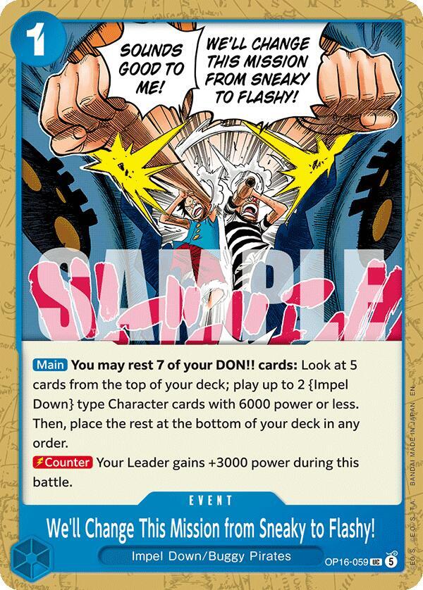 We'll Change This Mission from Sneaky to Flashy! card image