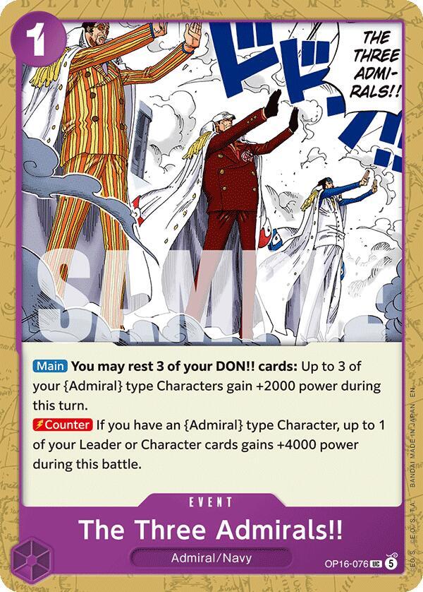 The Three Admirals!! card image
