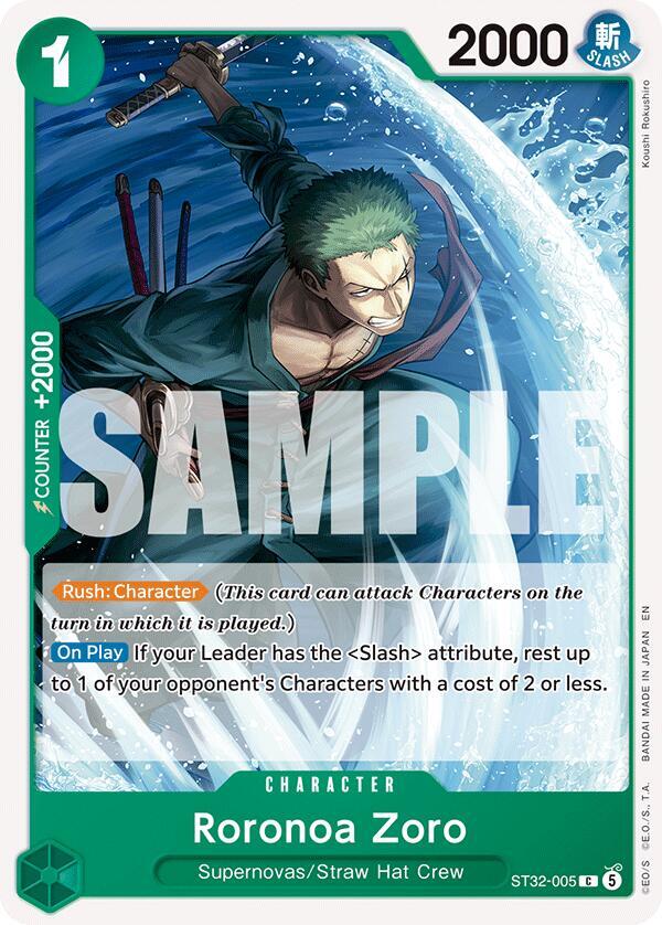 Roronoa Zoro (ST32-005) card image