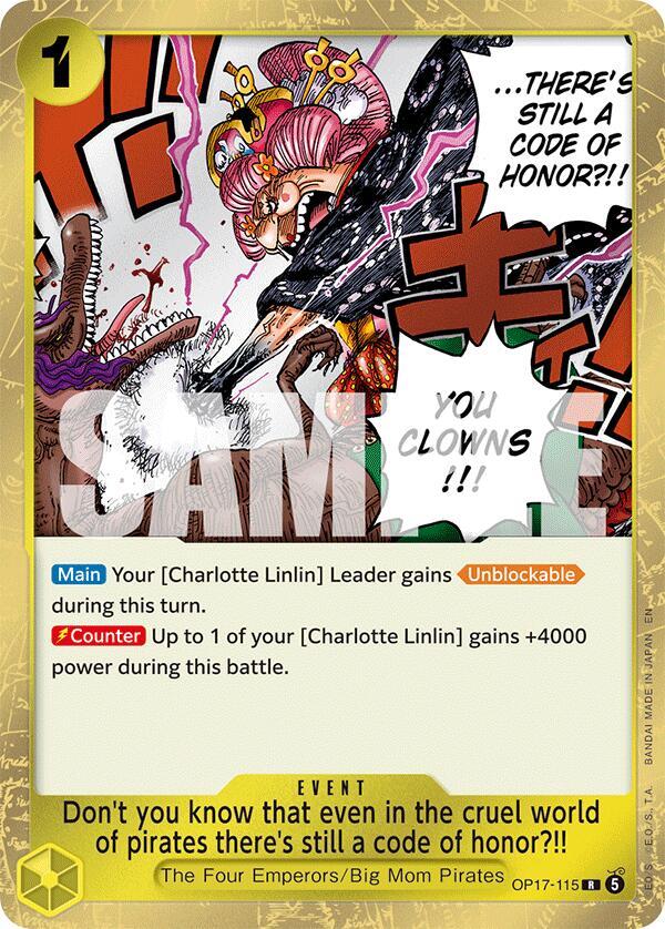 Don't you know that even in the cruel world of pirates there's still a code of honor?!! card image