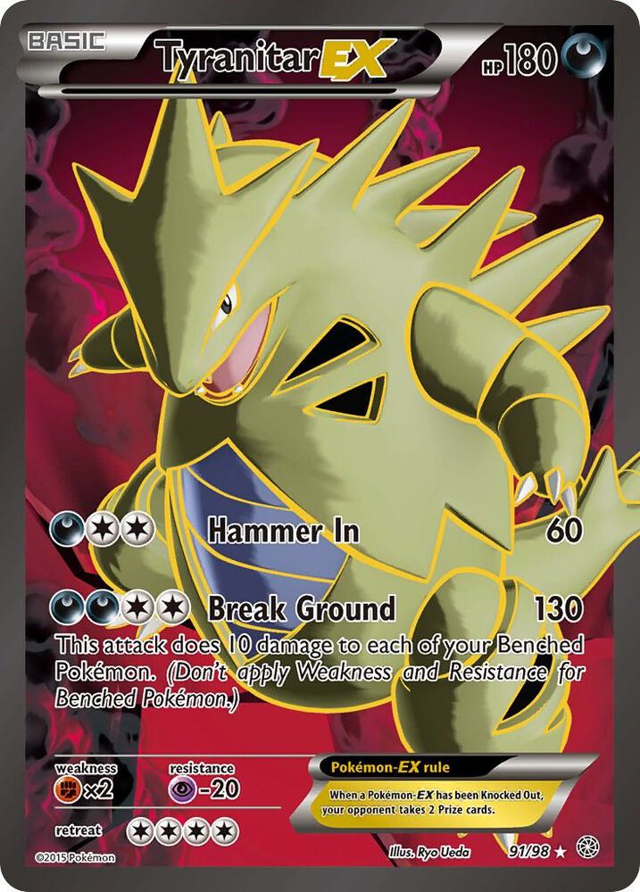 Tyranitar EX (91 Full Art) card image