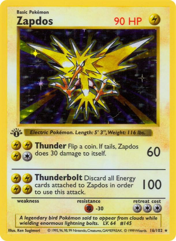 Zapdos (1st Edition) card image