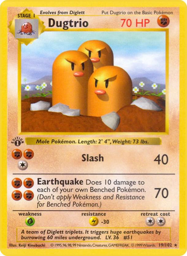 Dugtrio (1st Edition) card image