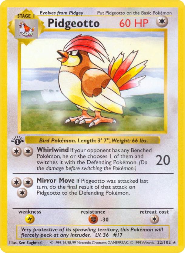 Pidgeotto (1st Edition) card image