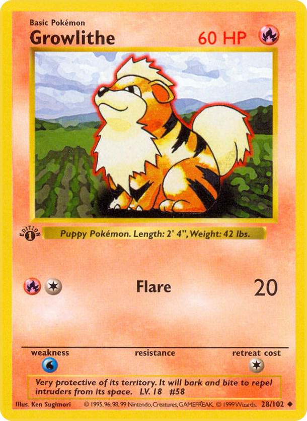 Growlithe (1st Edition) card image