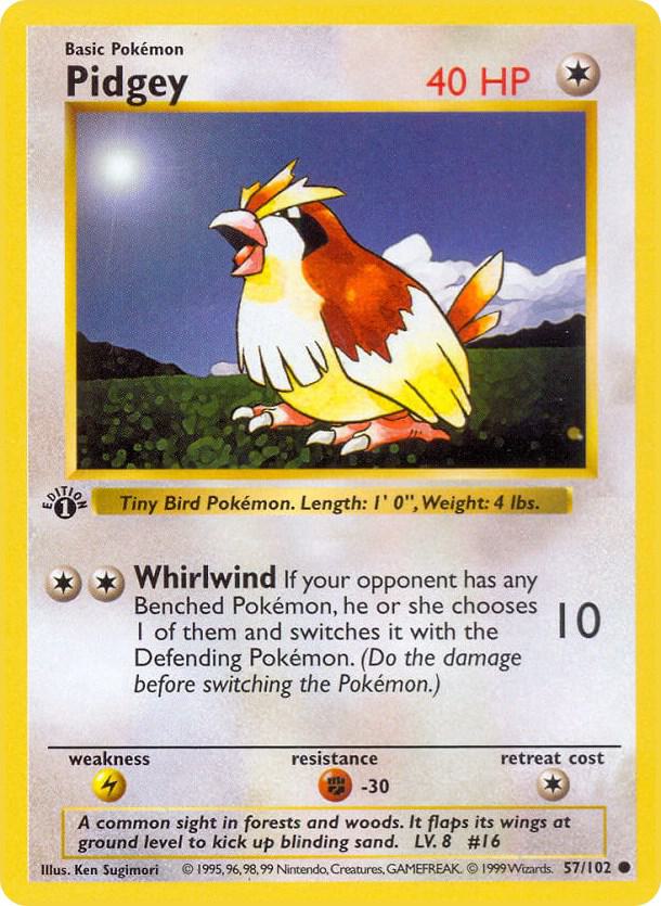 Pidgey (1st Edition) card image