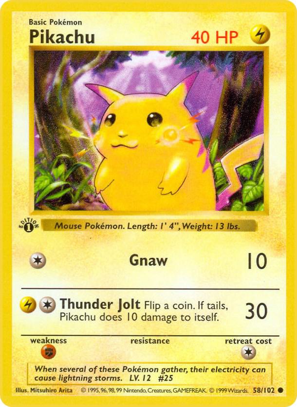 Pikachu (1st Edition) card image