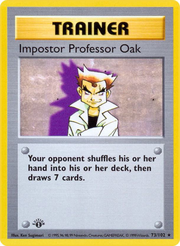Impostor Professor Oak (Shadowless) card image