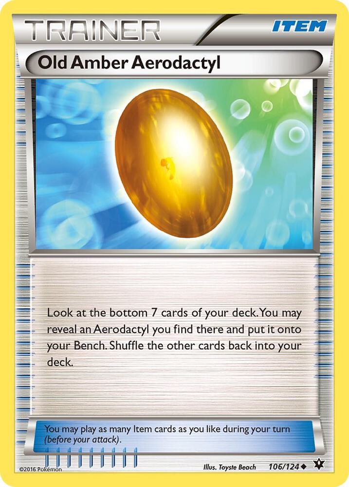 Old Amber Aerodactyl card image