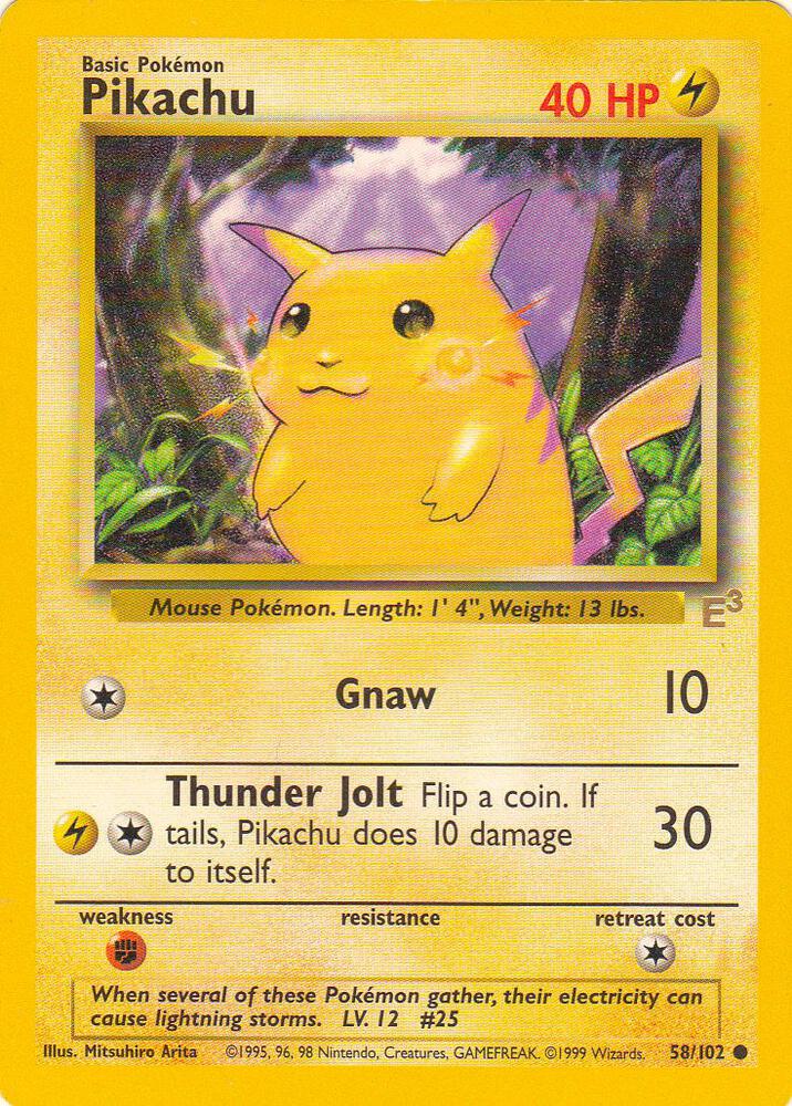 Pikachu - 58/102 (E3 Stamped) card image